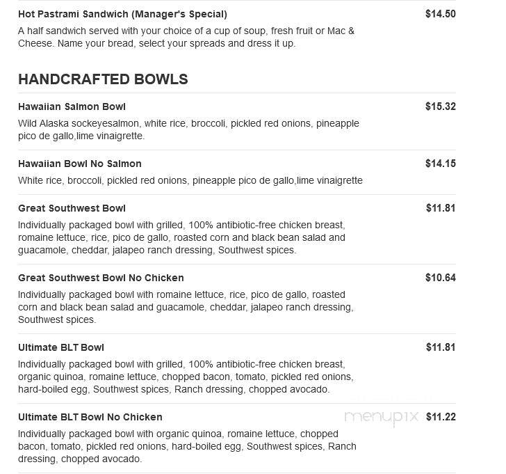 Jason's Deli - East Peoria, IL menu_pic