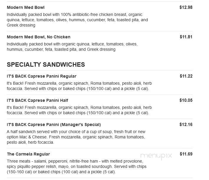 Jason's Deli - East Peoria, IL menu_pic