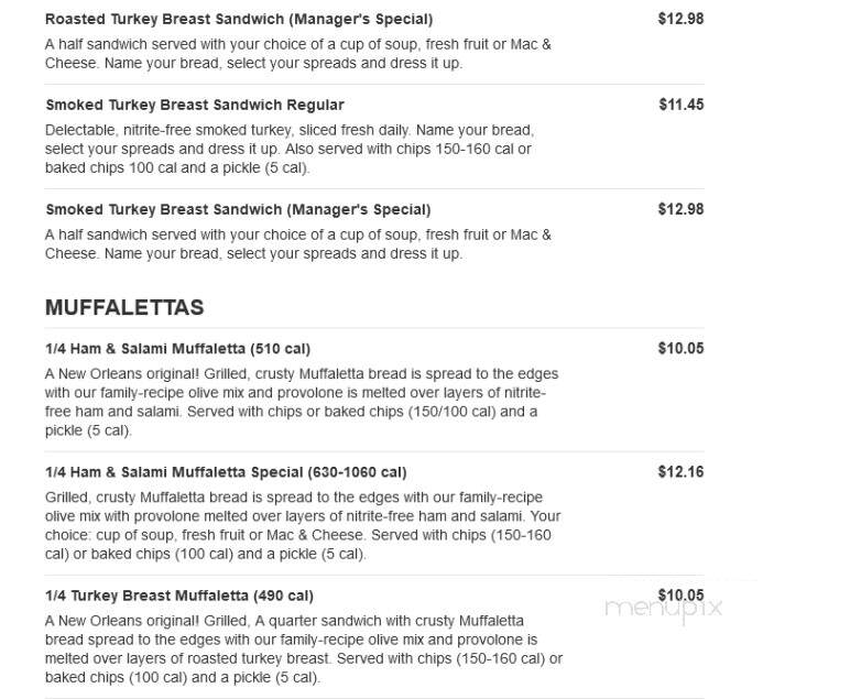 Jason's Deli - East Peoria, IL menu_pic