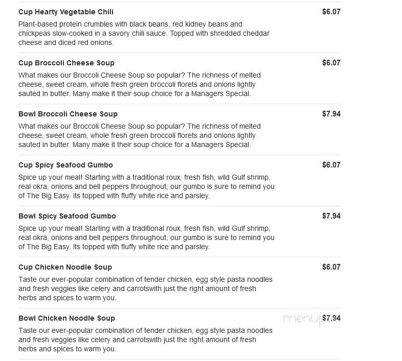 Jason's Deli - East Peoria, IL menu_pic