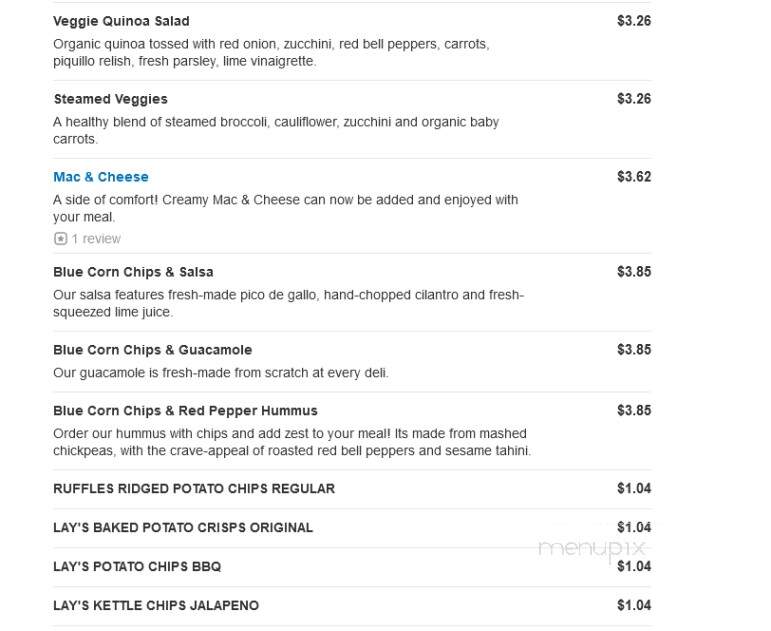 Jason's Deli - East Peoria, IL menu_pic