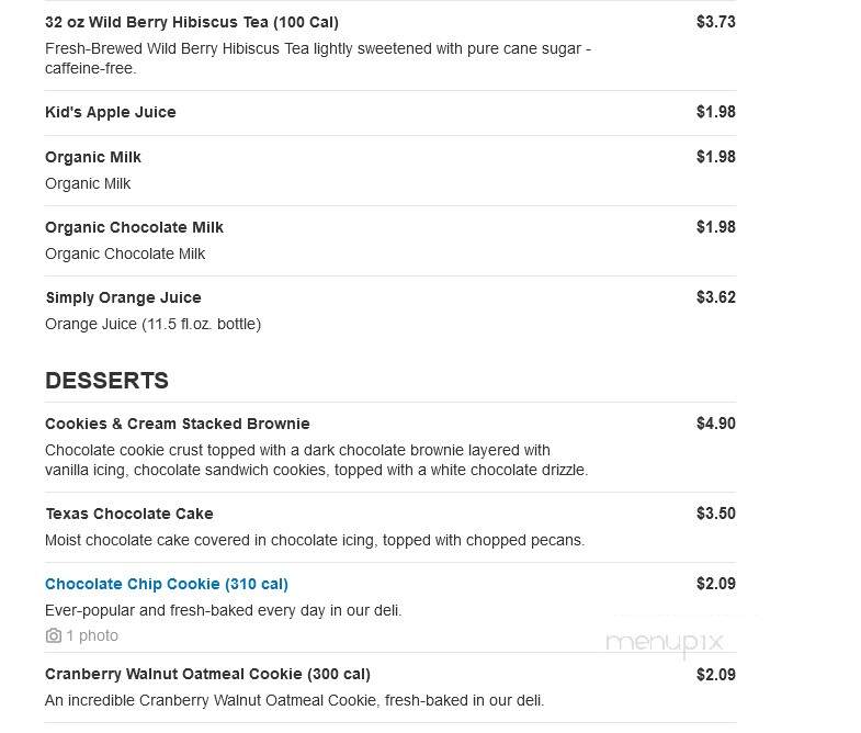 Jason's Deli - East Peoria, IL menu_pic