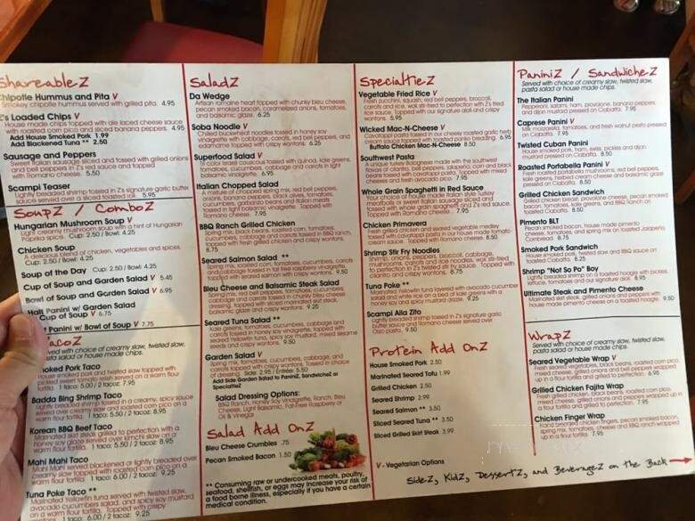 Z's Amazing Kitchen - North Myrtle Beach, SC menu_pic