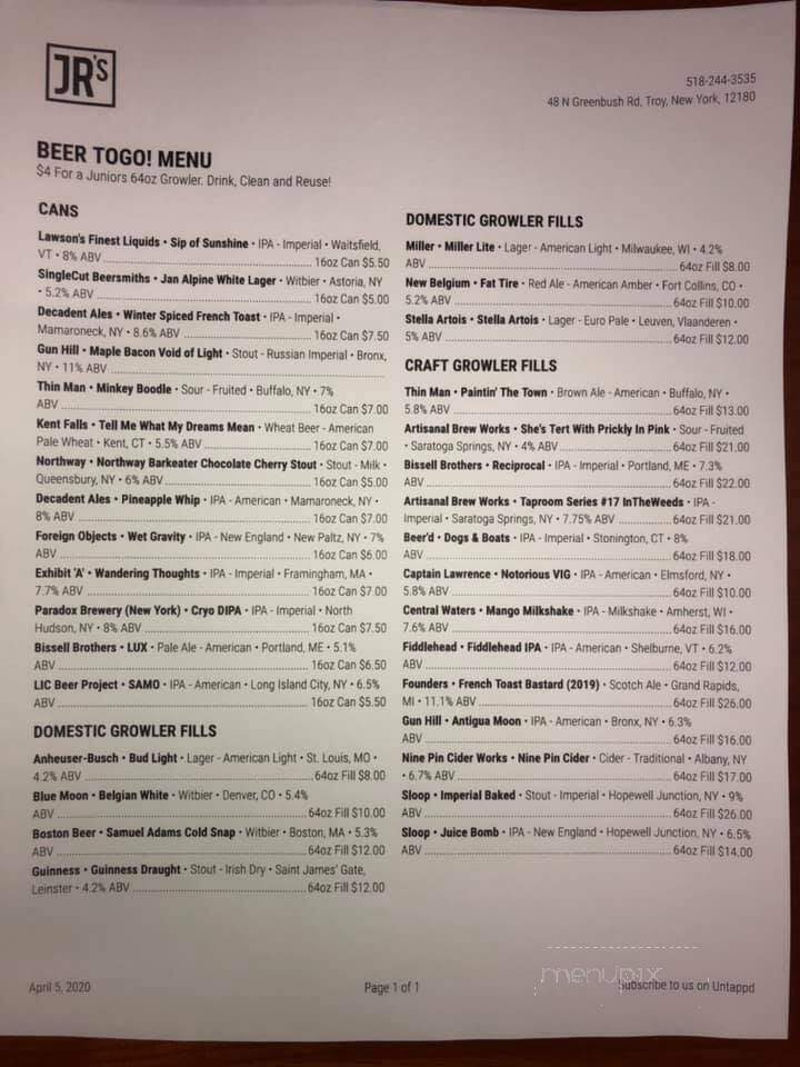 Junior's Bar and Grill - Troy, NY