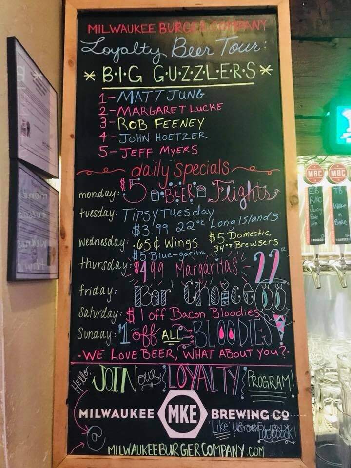 Milwaukee Burger Company - Pleasant Prairie, WI menu_pic