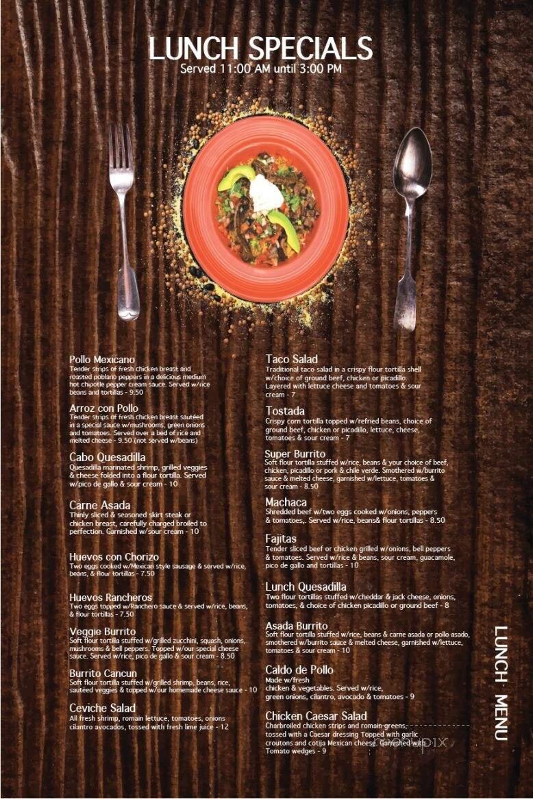 Casa Tequila - Stuart, FL menu_pic