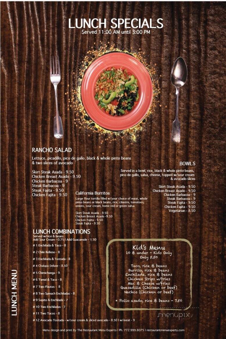 Casa Tequila - Stuart, FL menu_pic