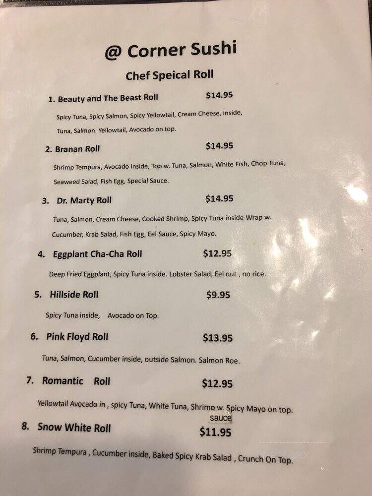 Corner-Sushi - St. Augustine, FL menu_pic