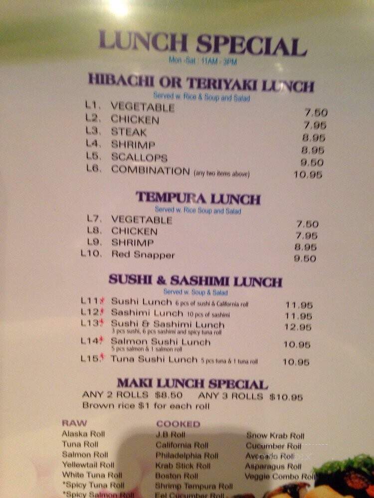 Corner-Sushi - St. Augustine, FL menu_pic