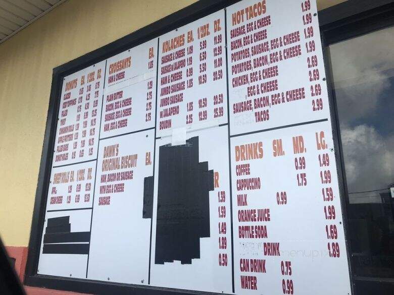 Dawn Donuts - Beaumont, TX menu_pic