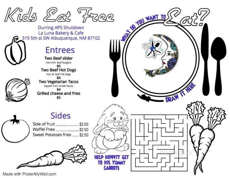 La Luna Bakery & Cafe - Albuquerque, NM menu_pic