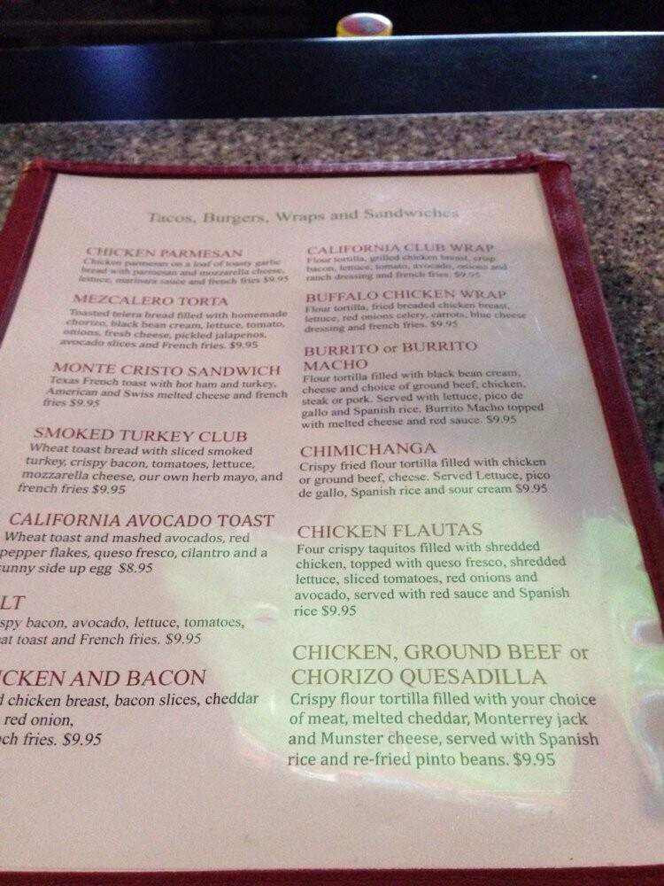 Mezcalero Restaurant and Bar - Greenfield, WI menu_pic