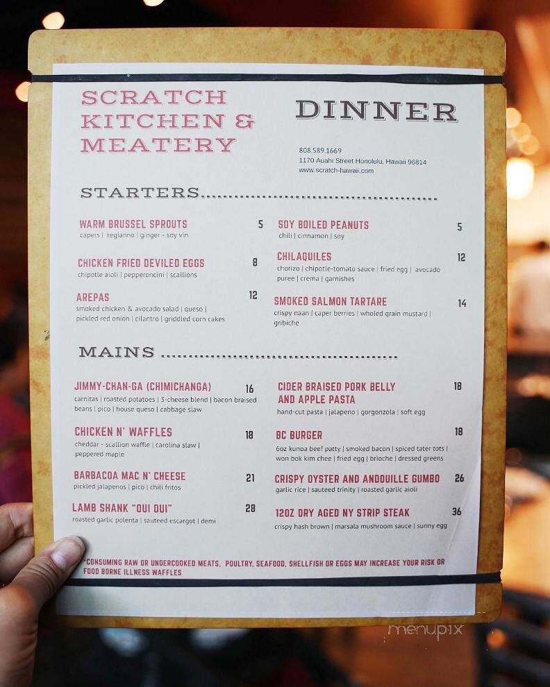 Scratch Kitchen & Meatery - Honolulu, HI