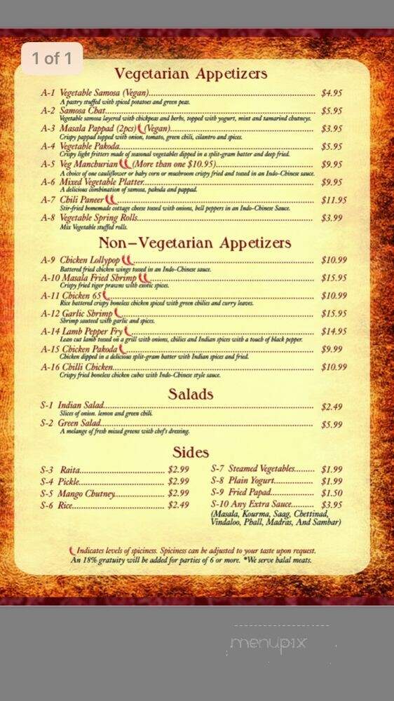 Spice Club Fine Indian Cuisine - Fort Myers, FL menu_pic