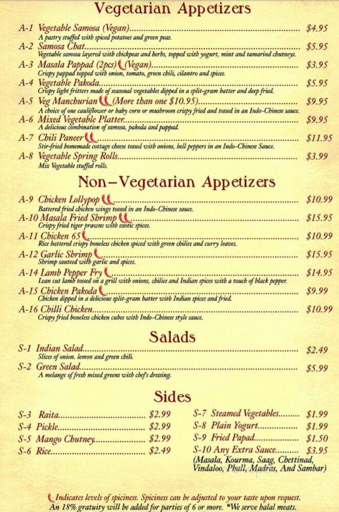 Spice Club Fine Indian Cuisine - Fort Myers, FL menu_pic