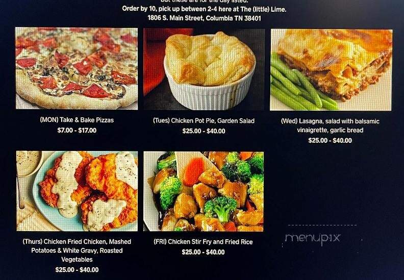 The Dotted Lime - Columbia, TN menu_pic