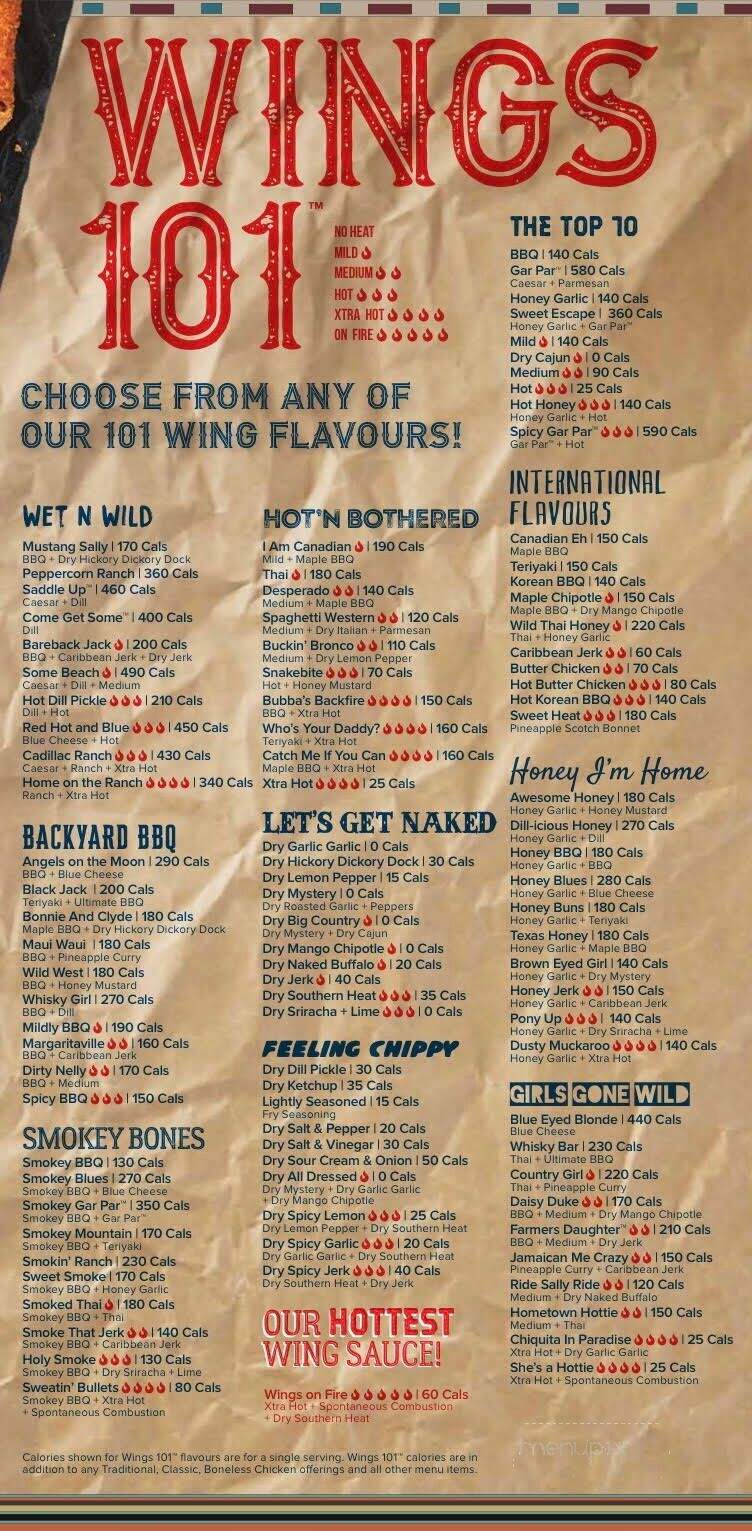 Wild Wing - Brechin, ON menu_pic