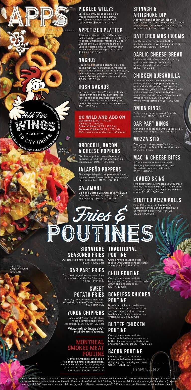 Wild Wing - Brechin, ON menu_pic