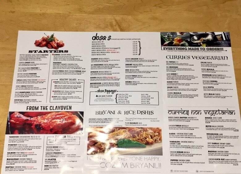 Desi Bar & Grill - Mississauga, ON menu_pic