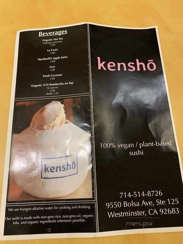 Kensho - Westminster, CA menu_pic
