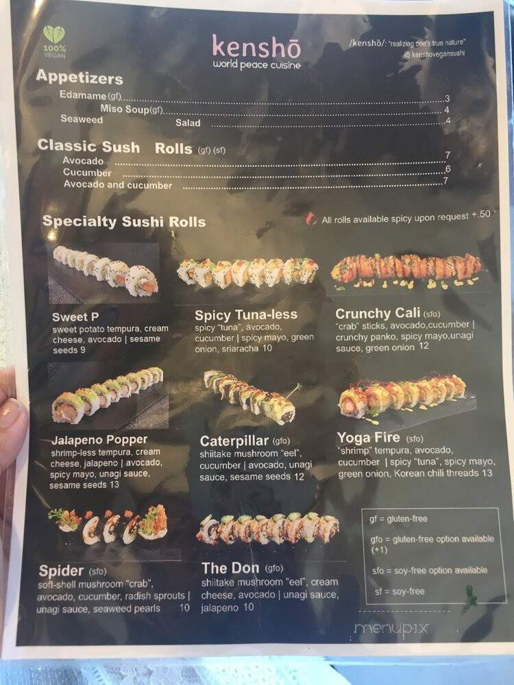 Kensho - Westminster, CA menu_pic