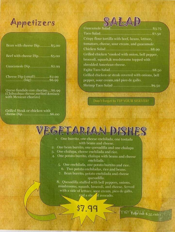 Mi Casita - Humboldt, TN menu_pic