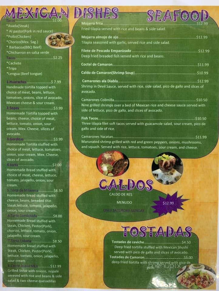Mi Casita - Humboldt, TN menu_pic