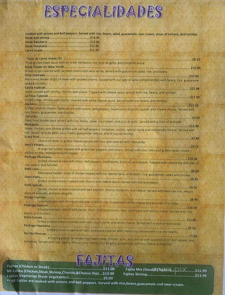 Mi Casita - Humboldt, TN menu_pic