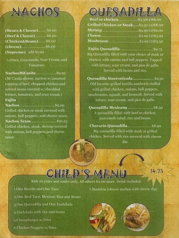 Mi Casita - Humboldt, TN menu_pic