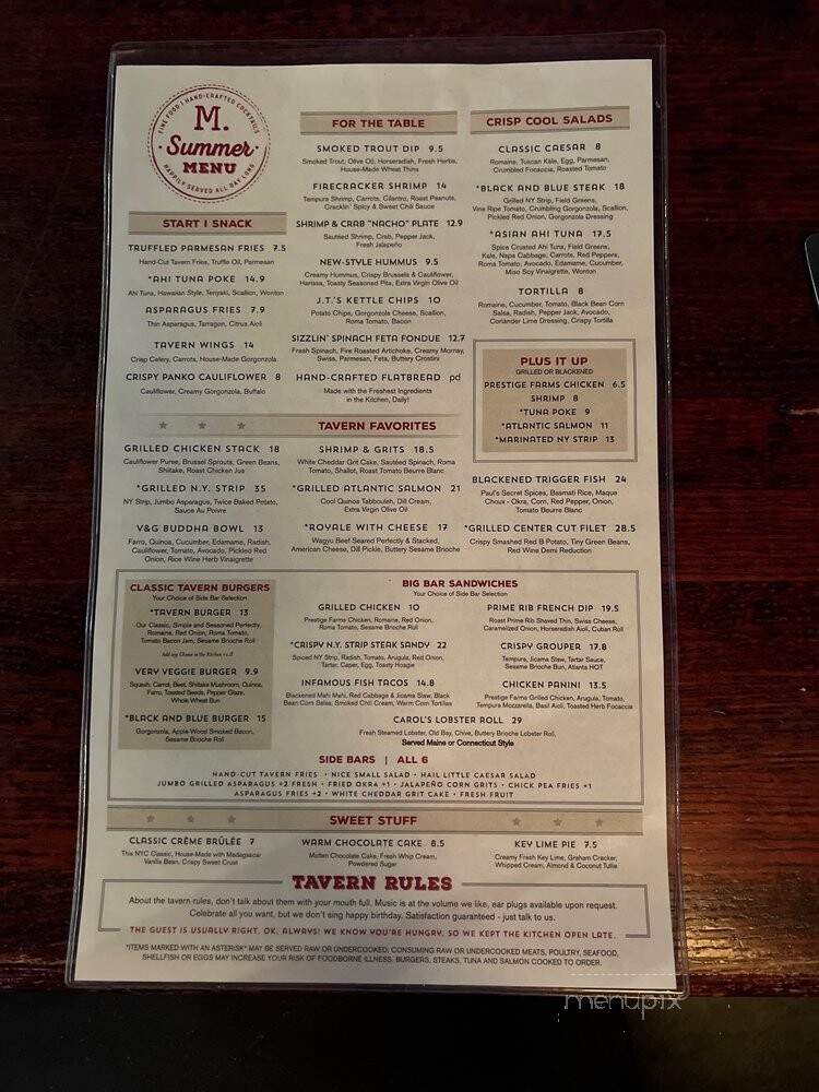 Marlow's Tavern - Oviedo, FL menu_pic