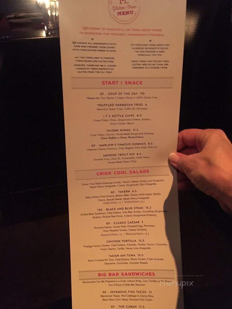 Marlow's Tavern - Oviedo, FL menu_pic