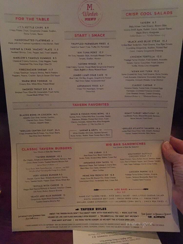Marlow's Tavern - Oviedo, FL menu_pic