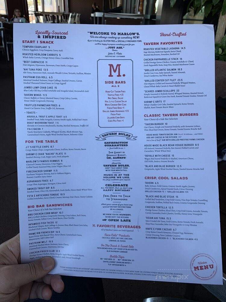Marlow's Tavern - Oviedo, FL menu_pic