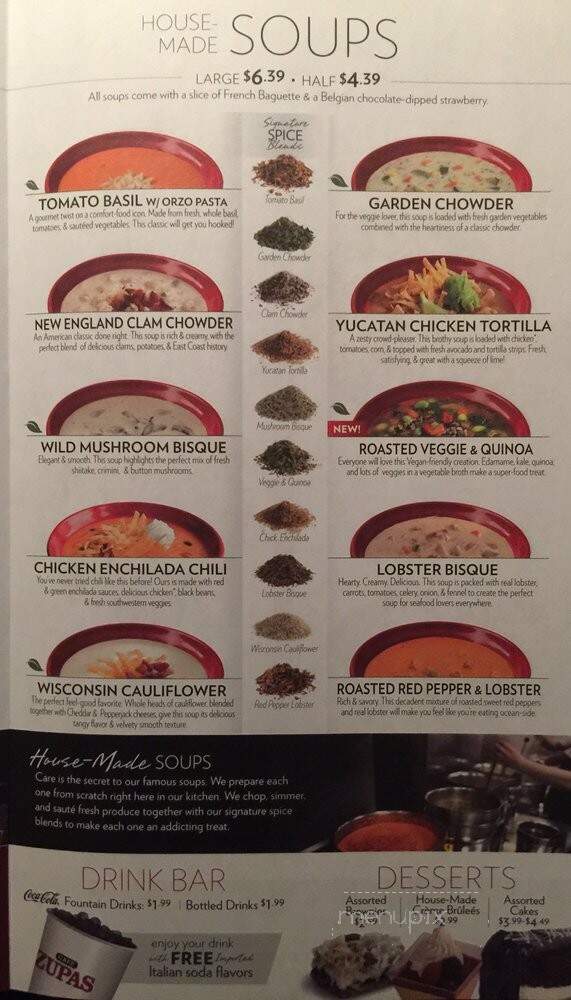 Cafe Zupas - Nampa, ID menu_pic