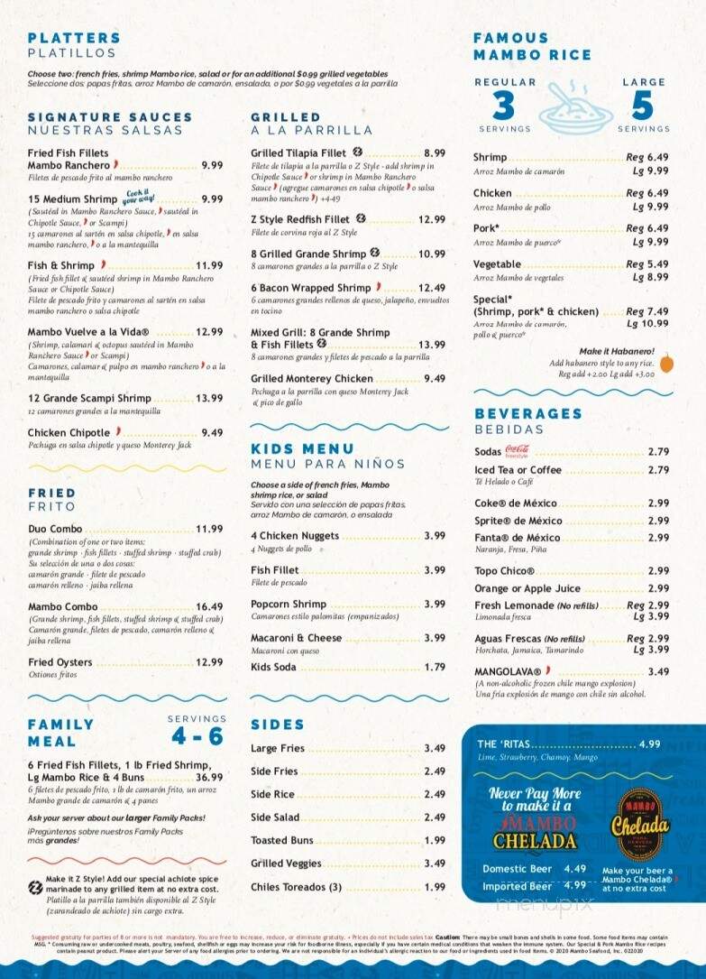 Mambo Seafood - Baytown, TX menu_pic