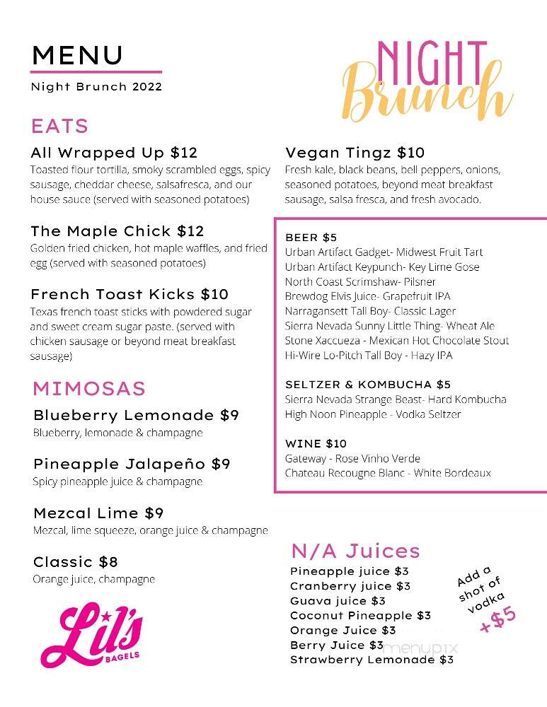 Lil's Bagels - Covington, KY menu_pic