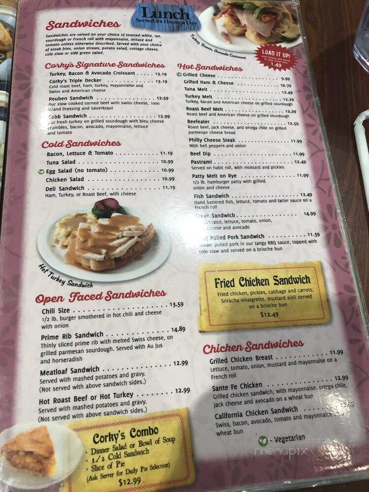 Corky's Kitchen and Bakery - Claremont, CA menu_pic