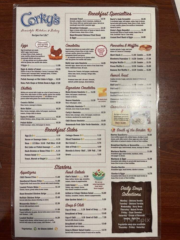 Corky's Kitchen and Bakery - Claremont, CA menu_pic