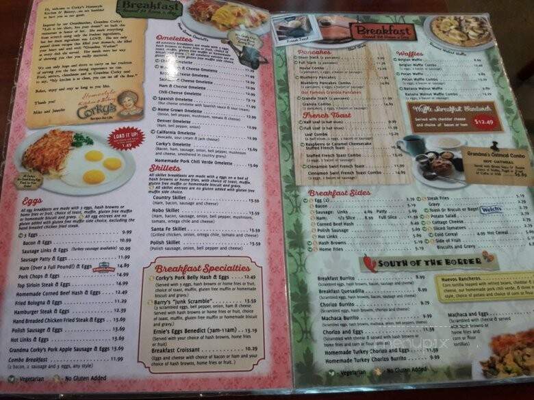 Corky's Kitchen and Bakery - Claremont, CA menu_pic