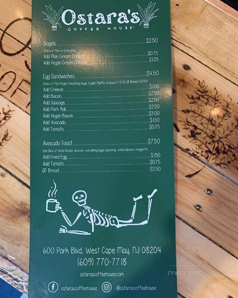 Ostara's Coffee House - West Cape May, NJ menu_pic