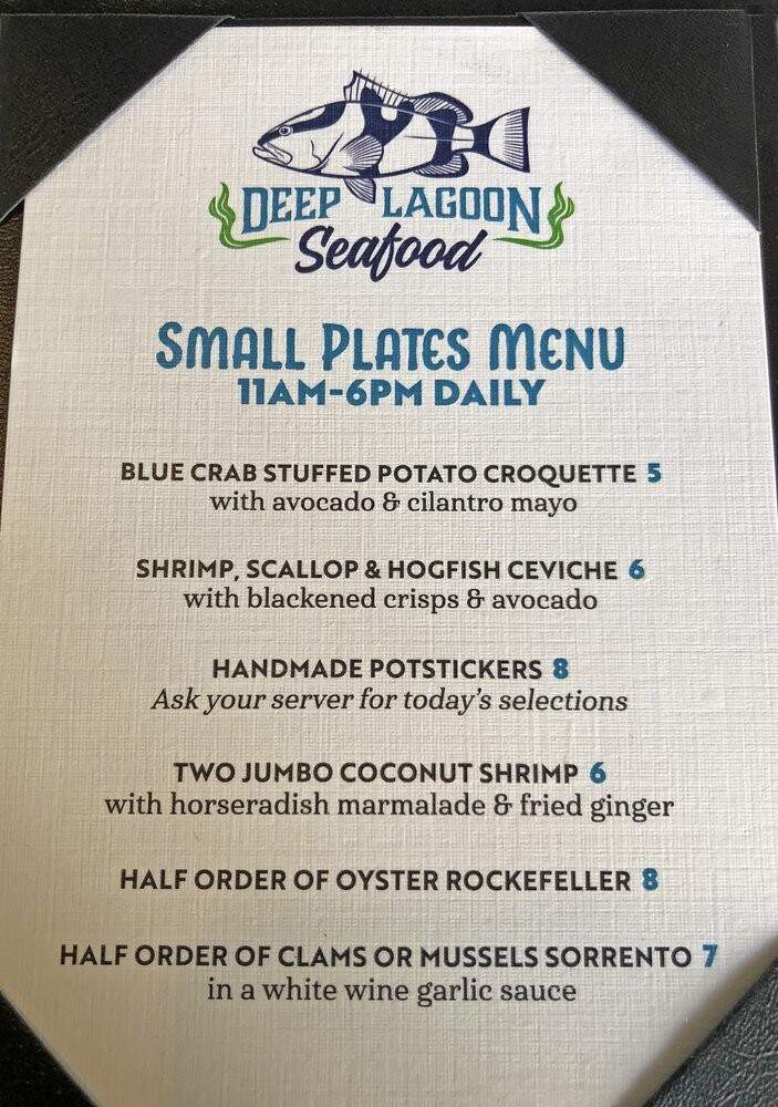 Deep Lagoon Seafood & Oyster House - Fort Myers, FL menu_pic