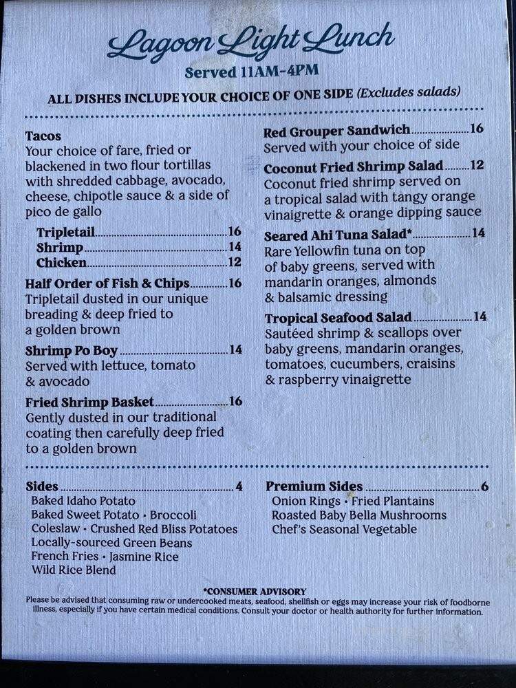 Deep Lagoon Seafood & Oyster House - Fort Myers, FL menu_pic