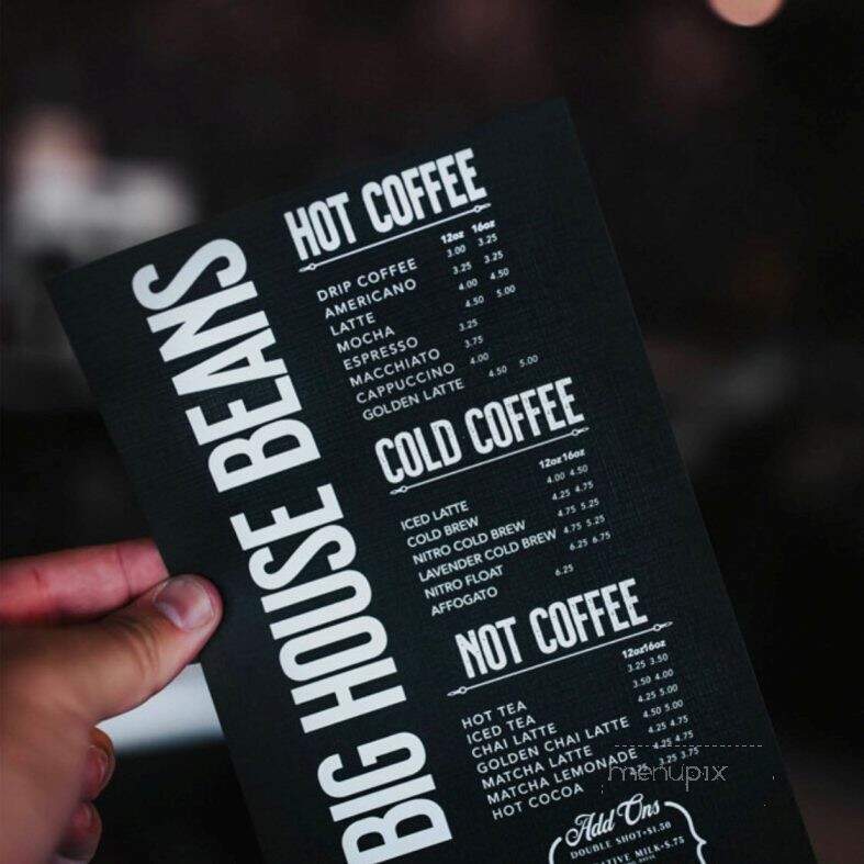 Big House Beans - Brentwood, CA menu_pic