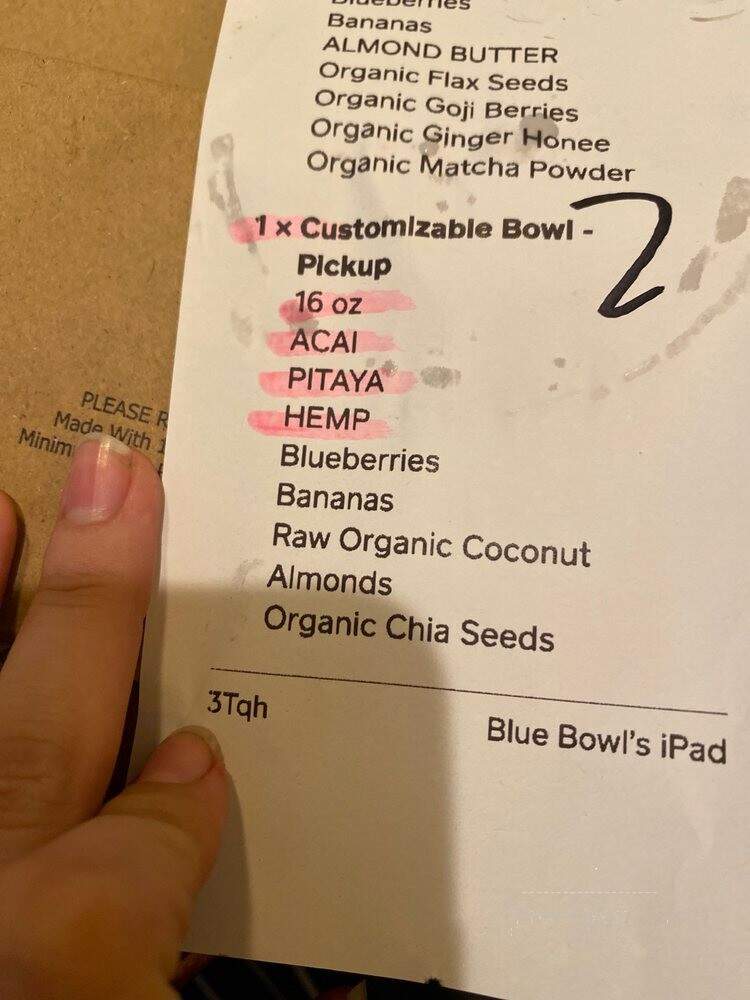 Blue Bowl - Huntington Beach, CA menu_pic