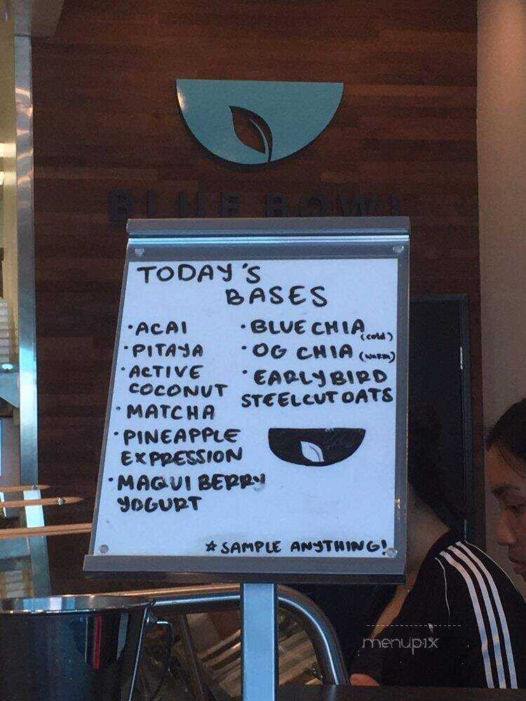 Blue Bowl - Huntington Beach, CA menu_pic