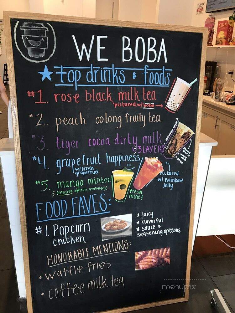 WeBoba - Santa Clara, CA menu_pic