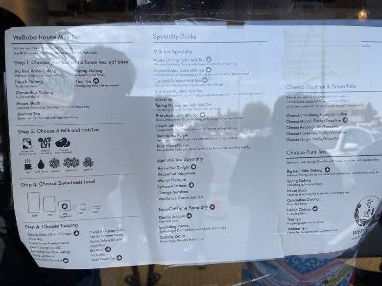 WeBoba - Santa Clara, CA menu_pic