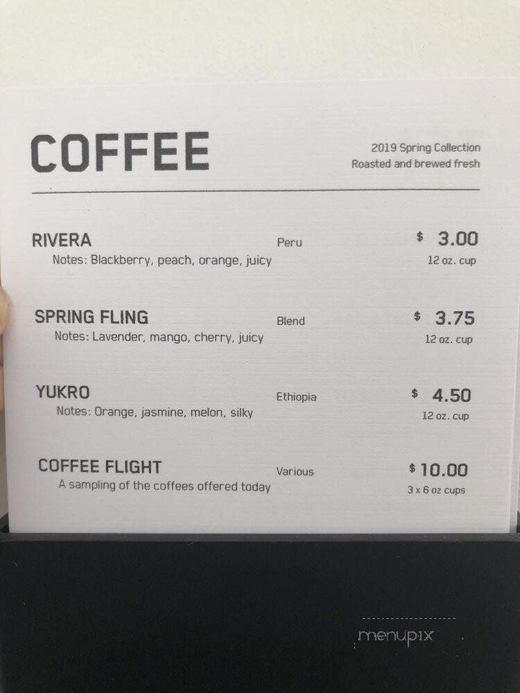 Madcap Coffee - Detroit, MI menu_pic