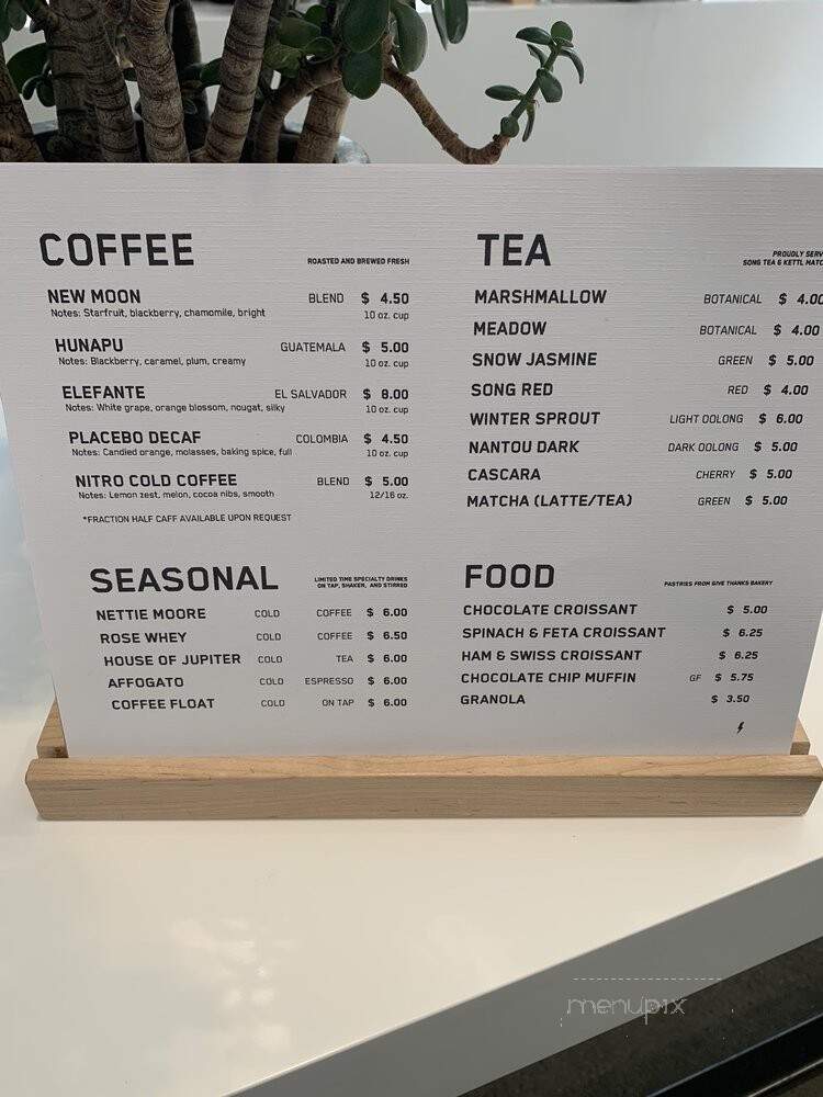 Madcap Coffee - Detroit, MI menu_pic