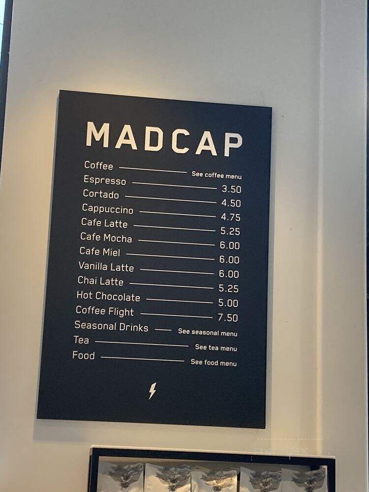 Madcap Coffee - Detroit, MI menu_pic